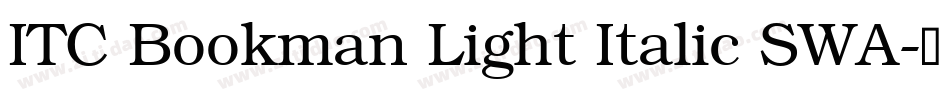 ITC Bookman Light Italic SWA字体转换